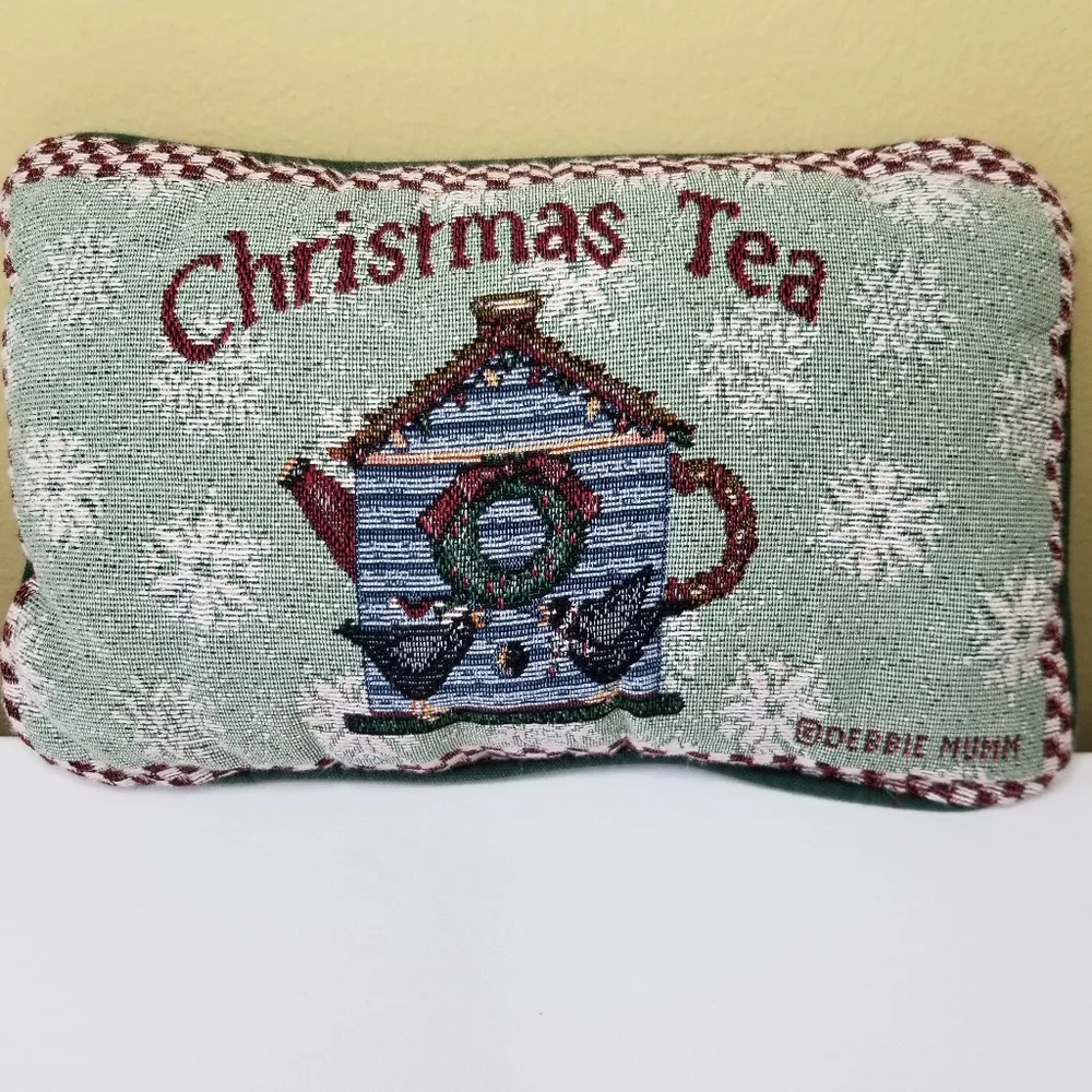 Debbie Mumm Christmas Tea Tapestry Rectangular Throw Pillow 12